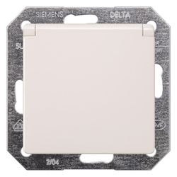 Siemens DELTA i-system Schutzkontaktsteckdose mit Klappdeckel 16A 250V Titanweiß 70x70... SIEMENS-5UB1917 4001869270098 (Abb. 1)