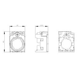 Siemens Halter für 3 Module Metall 3SU15500AA100AA0... SIEMENS-3SU15500AA100AA0 4011209947733 (Abb. 1)