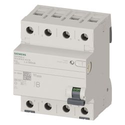 Siemens FI-Schutzschalter 5SV3646-4 Typ B 63A 300mA 4-polig 4TE 400V 5SV3646-4... SIEMENS-5SV36464 4001869549088 (Abb. 1)