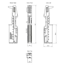 Siemens SIMATIC ET 200SP Baseunit BU15-P16+A10+2D BU-Typ A0 Push-In 15x141x35... SIEMENS-6ES71936BP200DA0 4025515080879 (Abb. 1)