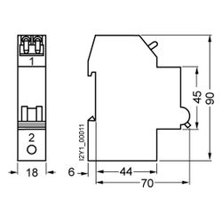Siemens Leitungsschutzschalter 1-polig B16A 6 kA 5SJ6116-6KS... SIEMENS-5SJ6116-6KS 4001869316031 (Abb. 1)