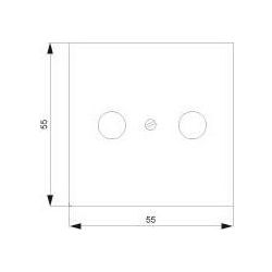 Siemens Antennen-Abdeckplatte DELTA i-system 2-Loch Titanweiß 55x55mm IP20 5TG2561... SIEMENS-5TG2561 4001869045030 (Abb. 1)