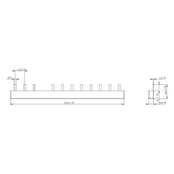 Siemens Stiftsammelschiene 10mm2 3-phasig/N+8xPhase 210mm 12TE 5ST3624... SIEMENS-5ST3624 4001869318400 (Abb. 1)
