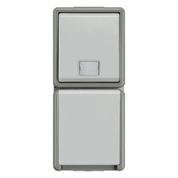 Siemens Kombi Taster IP44 16A/10A 250V 151x66x54mm Lichtgrau 5TD4811... SIEMENS-5TD4811 4001869040615 (Abb. 1)