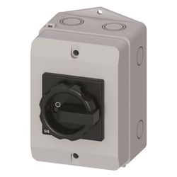 Siemens SENTRON 3LD2 Hauptschalter 3-polig 16A 8kW 1S+1Ö IP65 schwarz 3LD20641GP5... SIEMENS-3LD20641GP51 4011209512146 (Abb. 1)