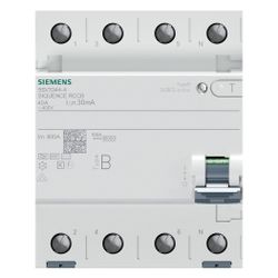 Siemens FI-Schutzschalter 5SV3344-4 Typ B 40A 30mA 4-polig kurzzeitverzögert 4TE 400V... SIEMENS-5SV33444 4001869549033 (Abb. 1)