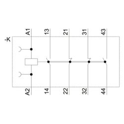 Siemens Hilfsschütz 3RH2122-2AB00 2S+2Ö 24V AC Federzuganschluss 70x45x73mm... SIEMENS-3RH21222AB00 4011209786608 (Abb. 1)