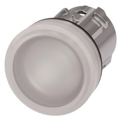 Siemens Leuchtmelder rund hoch weiß 22,3mm IP67/IP69K Kunststoff schwarz 3SU1... SIEMENS-3SU10516AA600AA0 4011209946460 (Abb. 1)