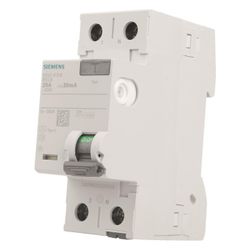 Siemens FI-Schutzschalter 5SV3 25A 30mA Typ A 2-polig 230V 2TE 5SV3312-6... SIEMENS-5SV33126 4001869429632 (Abb. 1)