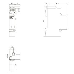 Siemens Brandschutzschalter-Block 5SM6011-2 16A 230V 1TE für LS-Schalter... SIEMENS-5SM60112 4001869525785 (Abb. 1)