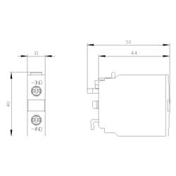 Siemens Hilfsschalterblock 1S Schraubanschluss 6A 3RH19211CA10... SIEMENS-3RH19211CA10 4011209281332 (Abb. 1)