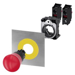 Siemens SIRIUS ACT Not-Halt-Pilzdrucktaster Dreh-Entriegelung rund rot 33,8mm... SIEMENS-3SU10001GB200AA0 4011209946415 (Abb. 1)