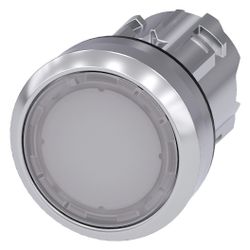 Siemens SIRIUS ACT Leuchtdrucktaster flach tastend 22,3mm Metall weiß 3SU1051... SIEMENS-3SU10510AB600AA0 4011209965720 (Abb. 1)