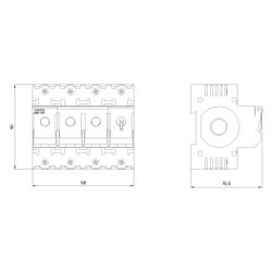 Siemens MINIZED Lasttrennschalter 5SG7163 4-polig 63A 400V D02 für NEOZED Sicherungsei... SIEMENS-5SG7163 4001869319278 (Abb. 1)