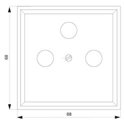 Siemens DELTA style Antennen-Zentralplatte 68x68mm Titanweiß 5TG1338... SIEMENS-5TG1338 4001869219905 (Abb. 1)
