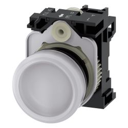 Siemens SIRIUS ACT Leuchtmelder 230V AC 22,3mm Weiß IP67/IP69K 3SU1106-6AA60-... SIEMENS-3SU11066AA601AA0 4011209959545 (Abb. 1)