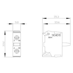 Siemens Kontaktmodul Bodenbefestigung 1 Schließer Schraubanschluss 6A 3SU1400... SIEMENS-3SU14002AA101BA0 4011209950917 (Abb. 1)