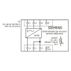 Siemens SITOP PSU4200 Stromversorgung 24V 20A 480W 3phasig IP20 95x135x150mm ... SIEMENS-6EP34363SB000AX0 4025515156260 (Abb. 1)