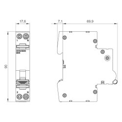 Siemens Brandschutzschalter AFDD+LS B16 2pol 230V 1TE 6kA 5SV6016-6KK16... SIEMENS-5SV60166KK16 4001869564999 (Abb. 1)