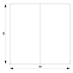 Siemens DELTA style Wippe zweiteilig für Serien- und Doppel-Wechselschalter 68x68mm Ti... SIEMENS-5TG7145 4001869219011 (Abb. 1)