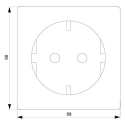 Siemens 5UB1853 DELTA style Schuko- ** Steckdose 10/16A 250V Abdeckpl. titan... SIEMENS-5UB1853 4001869219547 (Abb. 1)