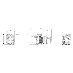 Siemens 3SU1100-2BF60-1BA0 KNEBELSCHALTER SW WS... SIEMENS-3SU11002BF601BA0 4011209957565 (Abb. 1)