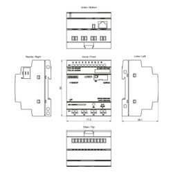 Siemens LOGO! 12/24RCEO Logikmodul 8 DE 4 DA Relais 10A Ethernet 90x71,5x58mm... SIEMENS-6ED10522MD080BA2 4034106034481 (Abb. 1)