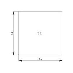 Siemens Blindplatte DELTA i-system 55x55mm Titanweiß glänzend inkl. Tragrahmen 5TG2558... SIEMENS-5TG2558 4001869045016 (Abb. 1)