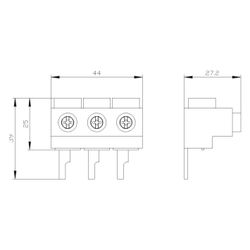 Siemens 3-Phasen-Einspeiseklemme 3RV19155A, Baugröße S00... SIEMENS-3RV19155A 4011209276468 (Abb. 1)