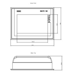 Siemens SIMATIC HMI TP700 Comfort Panel 7" TFT 800x480px IP66K 19,2-28,8V DC ... SIEMENS-6AV21448GC100AA0 4047623403661 (Abb. 1)