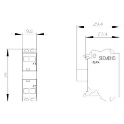 Siemens LED-Modul 24V AC/DC weiß mit Federzuganschluss für Frontplattenbefest... SIEMENS-3SU14011BB603AA0 4011209942974 (Abb. 1)