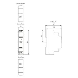Siemens LOGO!Power Stromversorgung 24V 0,6A 14,4W IP20 90x18x53mm 6EP33306SB0... SIEMENS-6EP33306SB000AY0 4025515154877 (Abb. 1)