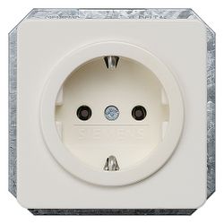 Siemens DELTA profil Schutzkontaktsteckdose 16A 250V Titanweiß Unterputz 5UB1403... SIEMENS-5UB1403 4001869051154 (Abb. 1)