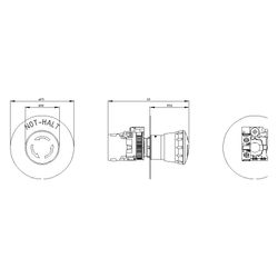 Siemens NOT-HALT-Pilzdrucktaster 3SU1150-1HB20-1CH0 1 Öffner IP67/IP69K 22,3m... SIEMENS-3SU11501HB201CH0 4011209956865 (Abb. 1)
