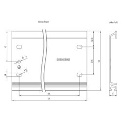 Siemens SIMATIC S7-300 Profilschiene Aluminium 530x122x2,5mm 6ES73901AF300AA0... SIEMENS-6ES73901AF300AA0 4025515061892 (Abb. 1)