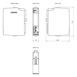 Siemens Simatic ET 200SP Digitales Eingangsmodul DI 16x24V DC Standard 6ES713... SIEMENS-6ES71316BH010BA0 4047623408550 (Abb. 1)