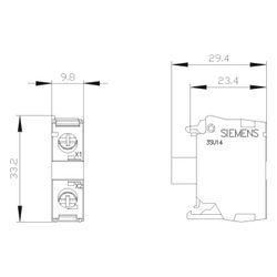 Siemens LED-Modul gelb mit integrierter LED AC/DC 24V Schraubanschluss für Fr... SIEMENS-3SU14011BB301AA0 4011209943117 (Abb. 1)