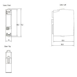 Siemens SIMATIC ET 200SP Analoges Eingangsmodul AI 8XI 16 Bit 15x73x58mm 6ES7... SIEMENS-6ES71346GF000AA1 4047623405511 (Abb. 1)