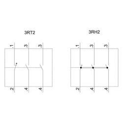 Siemens Hilfsschalterblock 2 Schließer 1 Öffner Federzuganschluss für S00/S0 3RH2... SIEMENS-3RH29112HA21 4011209829619 (Abb. 1)