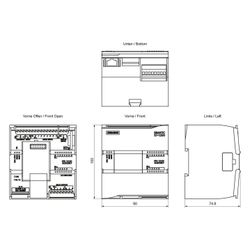 Siemens SIMATIC S7-1200 Kompakt CPU 1212C AC/DC/Relais 85-264V 8DI 6DO 2AI 6E... SIEMENS-6ES72121BE400XB0 4047623402725 (Abb. 1)