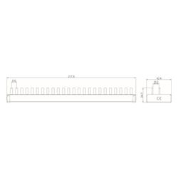 Siemens Stiftsammelschiene 10mm2 3p/N für 12x AFDD-LS 12TE 218mm 5ST3673-0... SIEMENS-5ST36730 4001869566580 (Abb. 1)