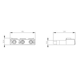 Siemens Hilfsschalter querliegend 1 Wechsler 3A für Leistungsschalter S00 S0 S2 3RV2... SIEMENS-3RV29011D 4011209790940 (Abb. 1)