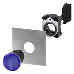 Siemens Leuchtmelder 3SU1001-6AA50-0AA0 rund blau glatt hoch 22,3mm IP67/IP69... SIEMENS-3SU10016AA500AA0 4011209946293 (Abb. 1)