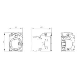 Siemens Halter für 3 Module Metall 3SU1550-1AA10-1CA0... SIEMENS-3SU15501AA101CA0 4011209963610 (Abb. 1)