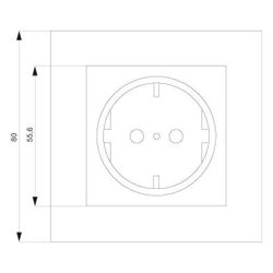 Siemens DELTA line Schutzkontaktsteckdose 16A 250V Unterputz glänzend Weiß 70x70x45mm ... SIEMENS-5UB1581 4001869313207 (Abb. 1)
