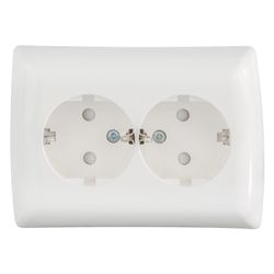 Siemens Doppelsteckdose DELTA i-system mit erhöhtem Berührungsschutz 16A 250V Titanw... SIEMENS-5UB2211-3 4001869474960 (Abb. 1)