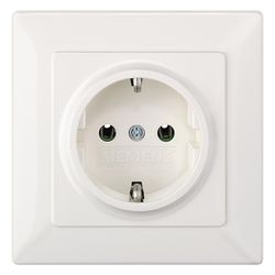 Siemens 5UB1580 DELTA line Schuko- Steckdose 250VAC 16A Vollpl. 80x80mm... SIEMENS-5UB1580 4001869313191 (Abb. 1)