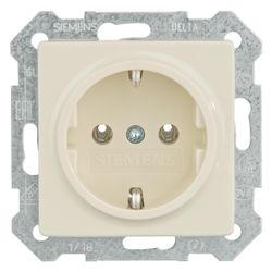 Siemens DELTA i-system Schutzkontaktsteckdose 16A 250V Steckklemme Elektroweiß 70x70x4... SIEMENS-5UB1551 4001869051703 (Abb. 1)