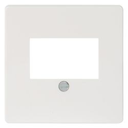 Siemens Abdeckplatte DELTA i-system für TAE Lautsprecher und USB 55x55mm Titanweiß IP... SIEMENS-5TG25632 4001869335889 (Abb. 1)