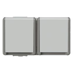 Siemens DELTA Flächenprogramm 2fach Schutzkontaktsteckdose mit Klappdeckel IP44 16A 25... SIEMENS-5UB4722 4001869052052 (Abb. 1)